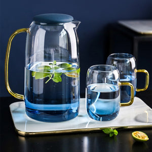 1400ml heat-resistant color-changing glass teapot Chinese Kung Fu tea set large-capacity  coffee juice homeware pot