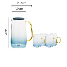 Load image into Gallery viewer, 1400ml heat-resistant color-changing glass teapot Chinese Kung Fu tea set large-capacity  coffee juice homeware pot
