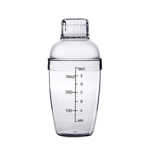 Home Cocktail Shaker Transparent Resin Coffee Bar Tools Bottle Drink Barware Beverage With Scale Party Wine Mixer Portable
