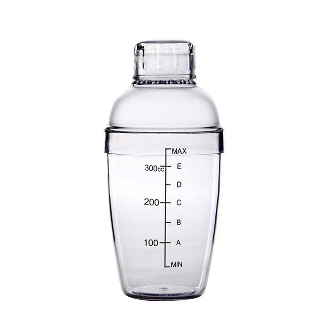 Home Cocktail Shaker Transparent Resin Coffee Bar Tools Bottle Drink Barware Beverage With Scale Party Wine Mixer Portable