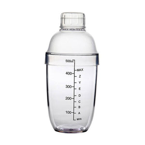 Home Cocktail Shaker Transparent Resin Coffee Bar Tools Bottle Drink Barware Beverage With Scale Party Wine Mixer Portable