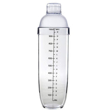 Load image into Gallery viewer, Home Cocktail Shaker Transparent Resin Coffee Bar Tools Bottle Drink Barware Beverage With Scale Party Wine Mixer Portable
