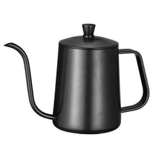 Load image into Gallery viewer, Stainless Steel Mounting Bracket Hand Punch Pot Coffee Pots With Lid Drip Gooseneck Spout Long Mouth Coffee Kettle Teapot- 600ml
