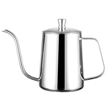 Load image into Gallery viewer, Stainless Steel Mounting Bracket Hand Punch Pot Coffee Pots With Lid Drip Gooseneck Spout Long Mouth Coffee Kettle Teapot- 600ml
