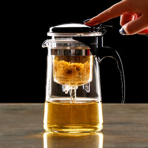 Tea Infuser Tea Pots Heat Resistant Glass Tea Set Chinese Kung Fu Tea Sets Kettle Coffee Glass Maker Convenient Office Tea Pot