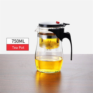 Tea Infuser Tea Pots Heat Resistant Glass Tea Set Chinese Kung Fu Tea Sets Kettle Coffee Glass Maker Convenient Office Tea Pot