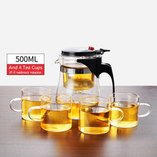 Load image into Gallery viewer, Tea Infuser Tea Pots Heat Resistant Glass Tea Set Chinese Kung Fu Tea Sets Kettle Coffee Glass Maker Convenient Office Tea Pot
