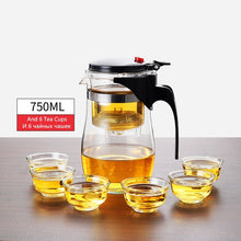 Load image into Gallery viewer, Tea Infuser Tea Pots Heat Resistant Glass Tea Set Chinese Kung Fu Tea Sets Kettle Coffee Glass Maker Convenient Office Tea Pot
