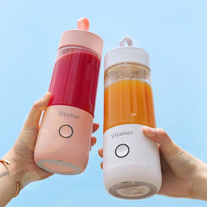 350ml Mini Portable Electric Fruit Juicer USB Rechargeable Smoothie Maker Blender Machine Fruit Cup Juicing Cup Kitchen Mixer