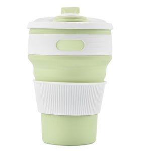Silicone Folding Telescopic Coffee Cup High Quality 350ML Outdoor Travel Portable Coffee Water Bottle Cups BPA FREE