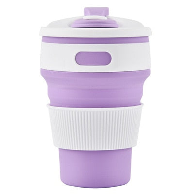 Silicone Folding Telescopic Coffee Cup High Quality 350ML Outdoor Travel Portable Coffee Water Bottle Cups BPA FREE