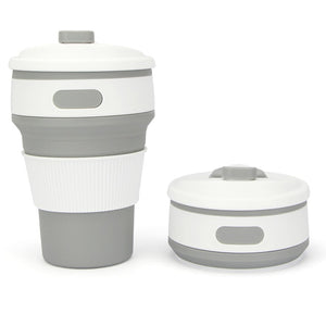 350ML Silicone Folding Coffee Cups Portable Outdoors Travel Drinking Mug Collapsible Water Tea Cup