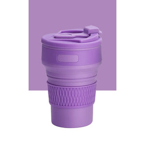 350ML Silicone Folding Coffee Cups Portable Outdoors Travel Drinking Mug Collapsible Water Tea Cup