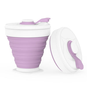 350ML Silicone Folding Coffee Cups Portable Outdoors Travel Drinking Mug Collapsible Water Tea Cup