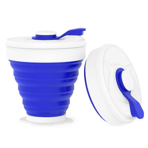 350ML Silicone Folding Coffee Cups Portable Outdoors Travel Drinking Mug Collapsible Water Tea Cup