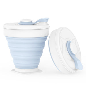 350ML Silicone Folding Coffee Cups Portable Outdoors Travel Drinking Mug Collapsible Water Tea Cup
