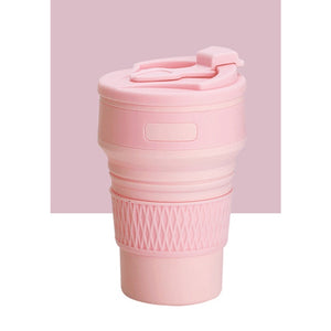 350ML Silicone Folding Coffee Cups Portable Outdoors Travel Drinking Mug Collapsible Water Tea Cup