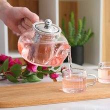 Load image into Gallery viewer, Good Clear Borosilicate Glass Teapot With 304 Stainless Steel Infuser Strainer Heat Resistant Loose Leaf Tea Pot Tool Kettle Set
