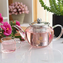 Load image into Gallery viewer, Good Clear Borosilicate Glass Teapot With 304 Stainless Steel Infuser Strainer Heat Resistant Loose Leaf Tea Pot Tool Kettle Set
