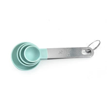 Load image into Gallery viewer, 4Pcs/Set Multi Purpose Spoons/Cup 3Colors Measuring Tools PP Baking Accessories Stainless Steel Handle Kitchen Gadgets
