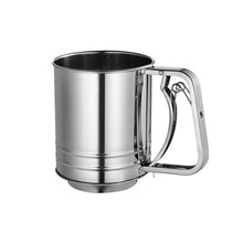 Load image into Gallery viewer, Hand-held Stainless Steel Flour Sieve Cup Powder Sieve Mesh Knife Baking kitchen Gadget For Cakes Hand-screened Sugar Mesh Sieve
