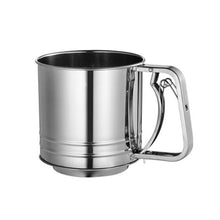 Load image into Gallery viewer, Hand-held Stainless Steel Flour Sieve Cup Powder Sieve Mesh Knife Baking kitchen Gadget For Cakes Hand-screened Sugar Mesh Sieve
