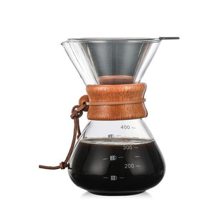 2020 Glass Coffee Pots Heat Resistant Classic Coffee Maker Pour Over Coffeemaker Coffee Pot Stainless Steel Coffee Filter #25