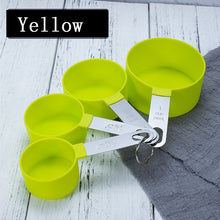 Load image into Gallery viewer, 4Pcs/Set Multi Purpose Spoons/Cup 3Colors Measuring Tools PP Baking Accessories Stainless Steel Handle Kitchen Gadgets
