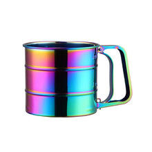 Load image into Gallery viewer, Hand-held Stainless Steel Flour Sieve Cup Powder Sieve Mesh Knife Baking kitchen Gadget For Cakes Hand-screened Sugar Mesh Sieve
